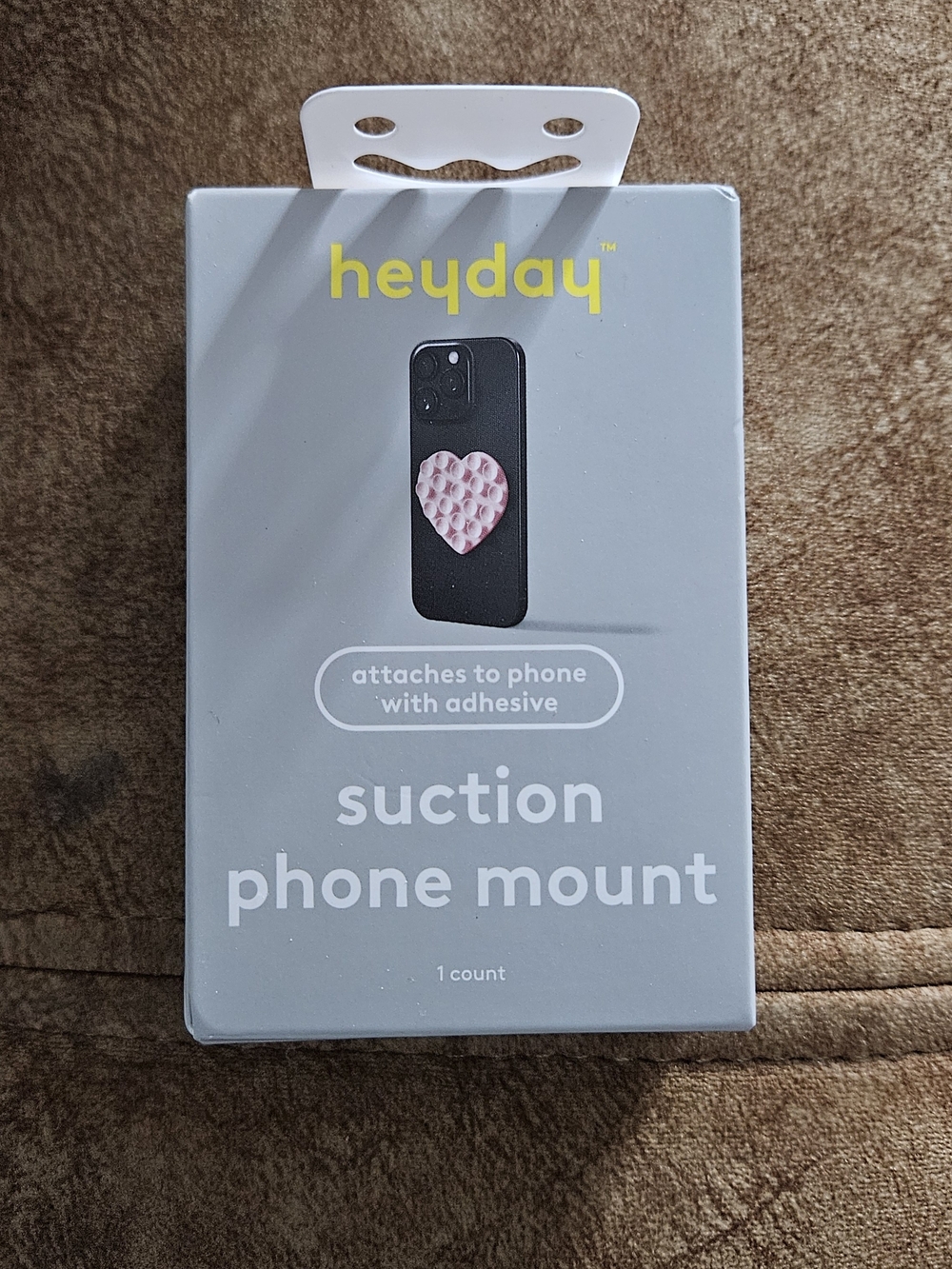 heyday Pink Heart Suction Phone Mount